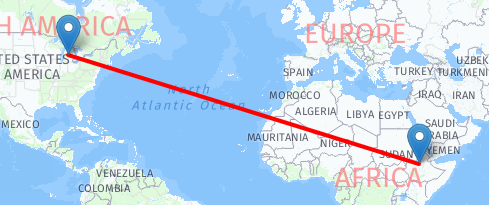 Two homes separated by over 7,000 miles