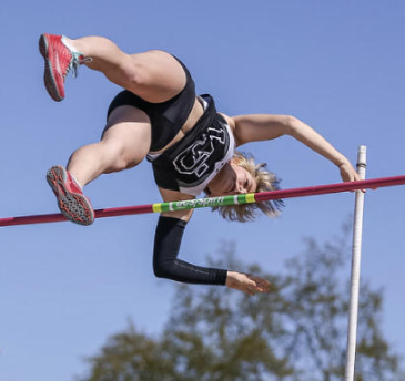 Kayla Hintz clears the bar with room to spare.