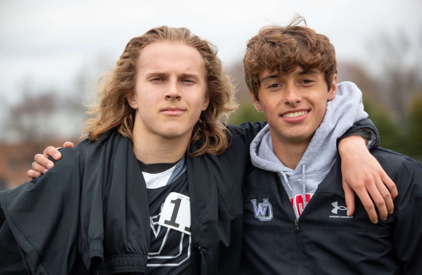 Pictured+left+to+right+is+Aaro+Tikkanen+and+Blake+Barrios%2C+fresh+from+their+track+meet.+