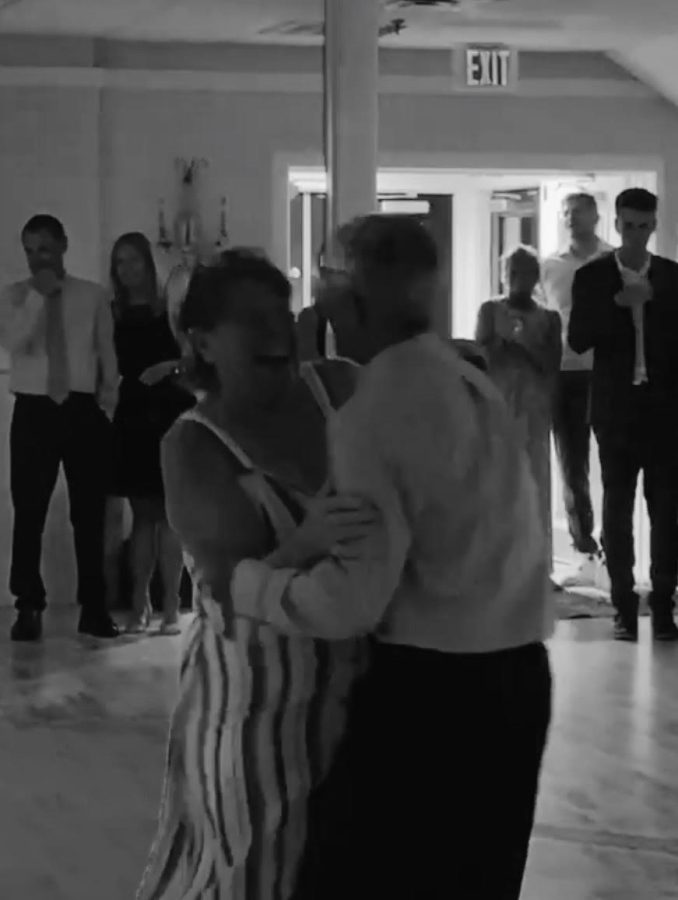 Stella Hermans grandparents stealing the dance floor at their nephews wedding.