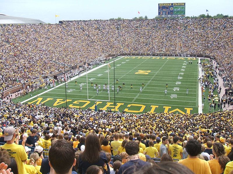 A packed Big House at the University of Michigan. 
