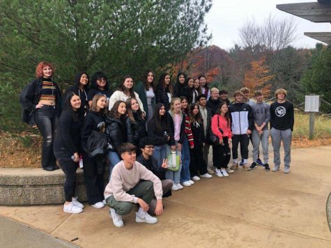 The WO and exchange students from Spain take part of a field trip to Rosy Mound.