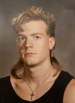 Pictured is teacher Brian Taylor in high school