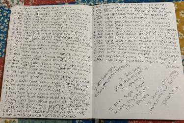 My (Ken Sanabria) journal where I manifested losing weight in November of 2021