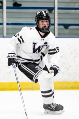 Soph. Tyler Noblett had a strong season on the ice; hard work will make next year even better.