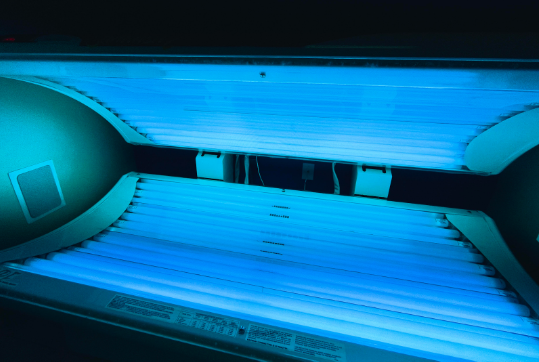 UV-light tanning bed at Midnite Sun in Holland. MI



