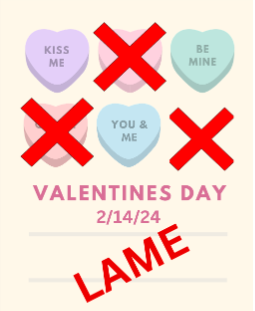 An infographic that depicts the controversial opinions on Valentines Day