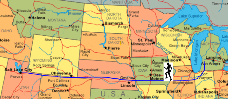 Through training and racing, WO distance runners log miles equivalent to running from Holland to Salt Lake City, Utah.