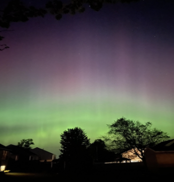 On May 12, Jr. Joel Cosgrove saw the northern lights from his yard.